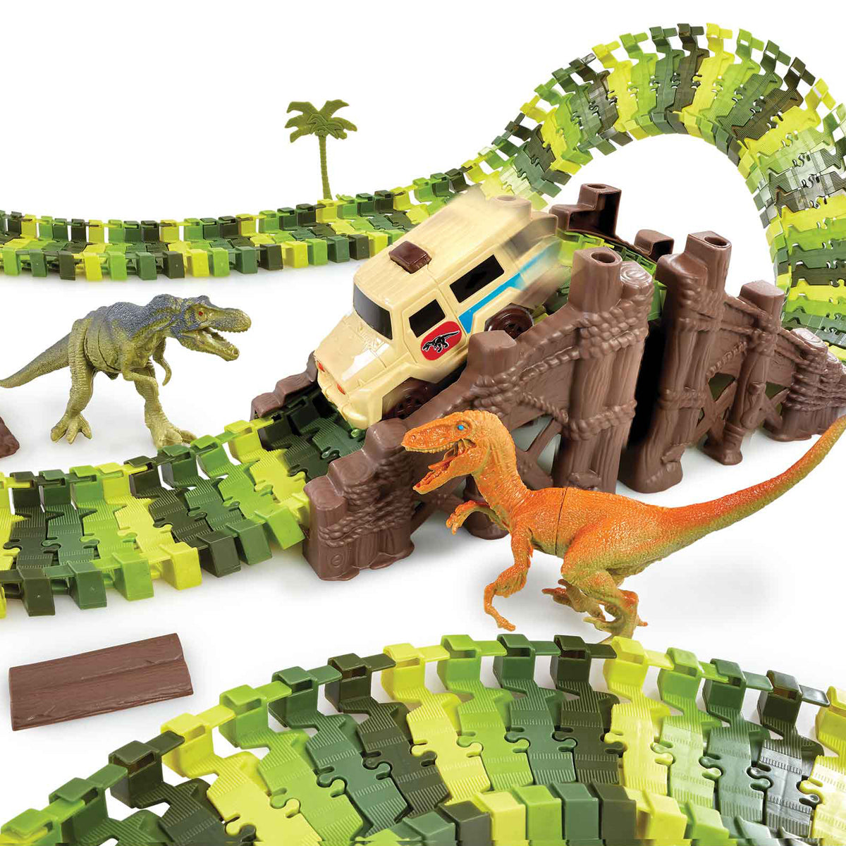 Totally Tracks Jurassic Adventure Race Track Set (120 Pieces)