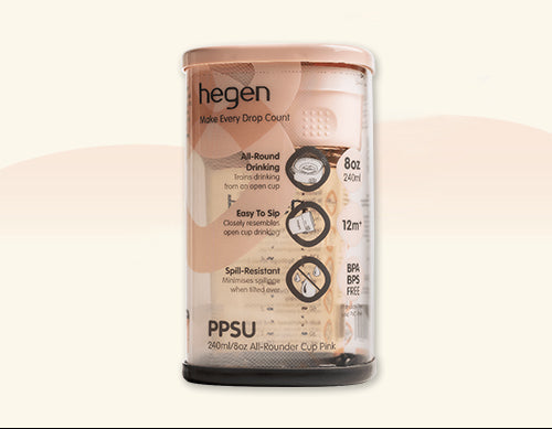 Hegen PCTO 240ml/8oz All-Rounder Cup PPSU Pink