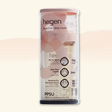 Hegen PCTO 330ml/11oz Drinking Bottle PPSU Pink