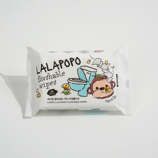 K-Mom Lalapopo Organic Wet Flushable Wipes 20 Sheets