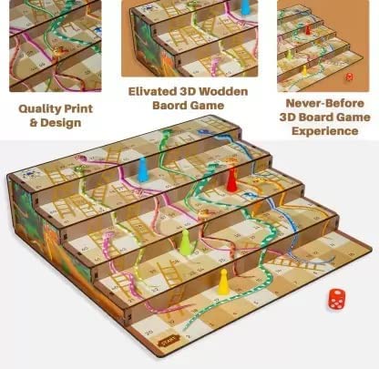 Play & Win 3D Snakes & Ladders Game