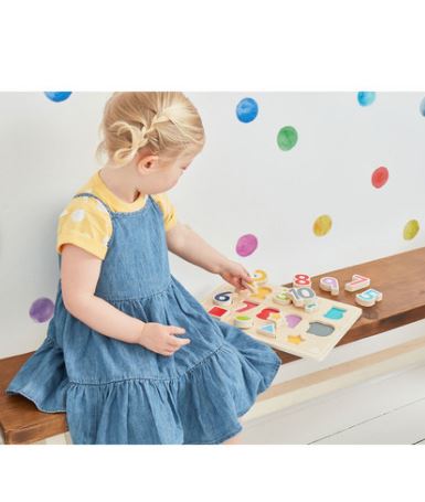 Early Learning Centre Wooden Shape & Number Puzzle