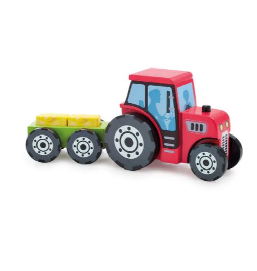 Early Learning Centre Wooden Tractor & Trailer