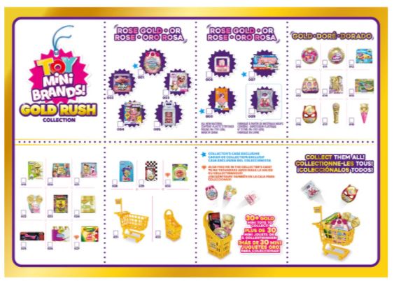 5 Surprise Mini Toy Brands Gold Rush Collector Case
