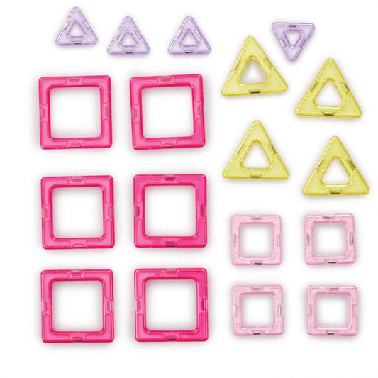 Magnimake 18 Piece Magnetic Tile Pastel Starter Set