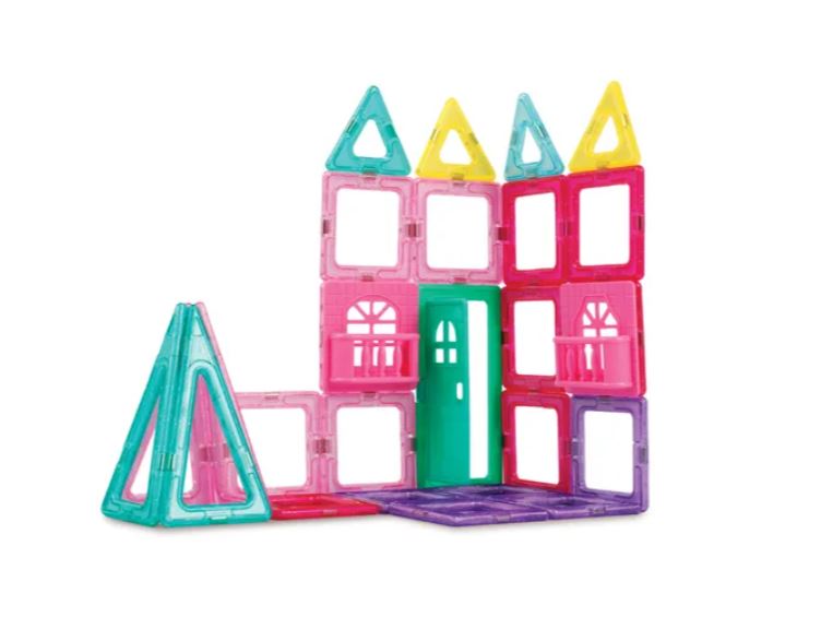 Magnimake 27 Piece Magnetic Tile Castle Set
