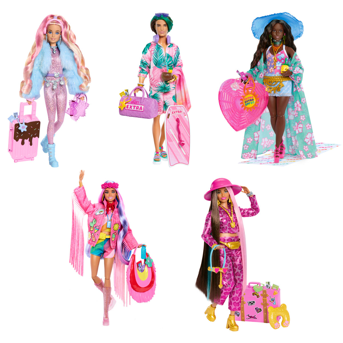Barbie Extra Travel With Snow Outfit Doll