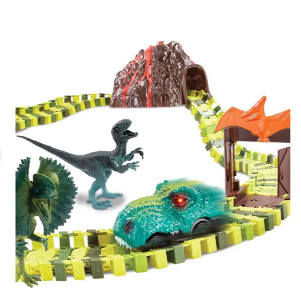 Totally Tracks Dino Jurassic Volcanic Adventure Set 96Pcs