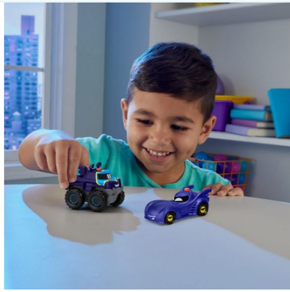 Fisher-Price Dc Batwheels Light-Up Racers Bam The Batmobile & Buff The Bat Truck