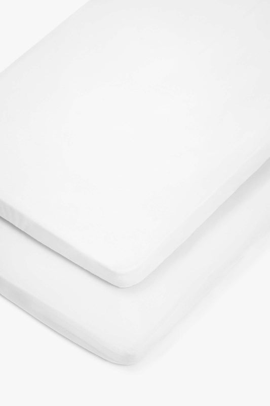 Jersey Trvel Cot Sht White New