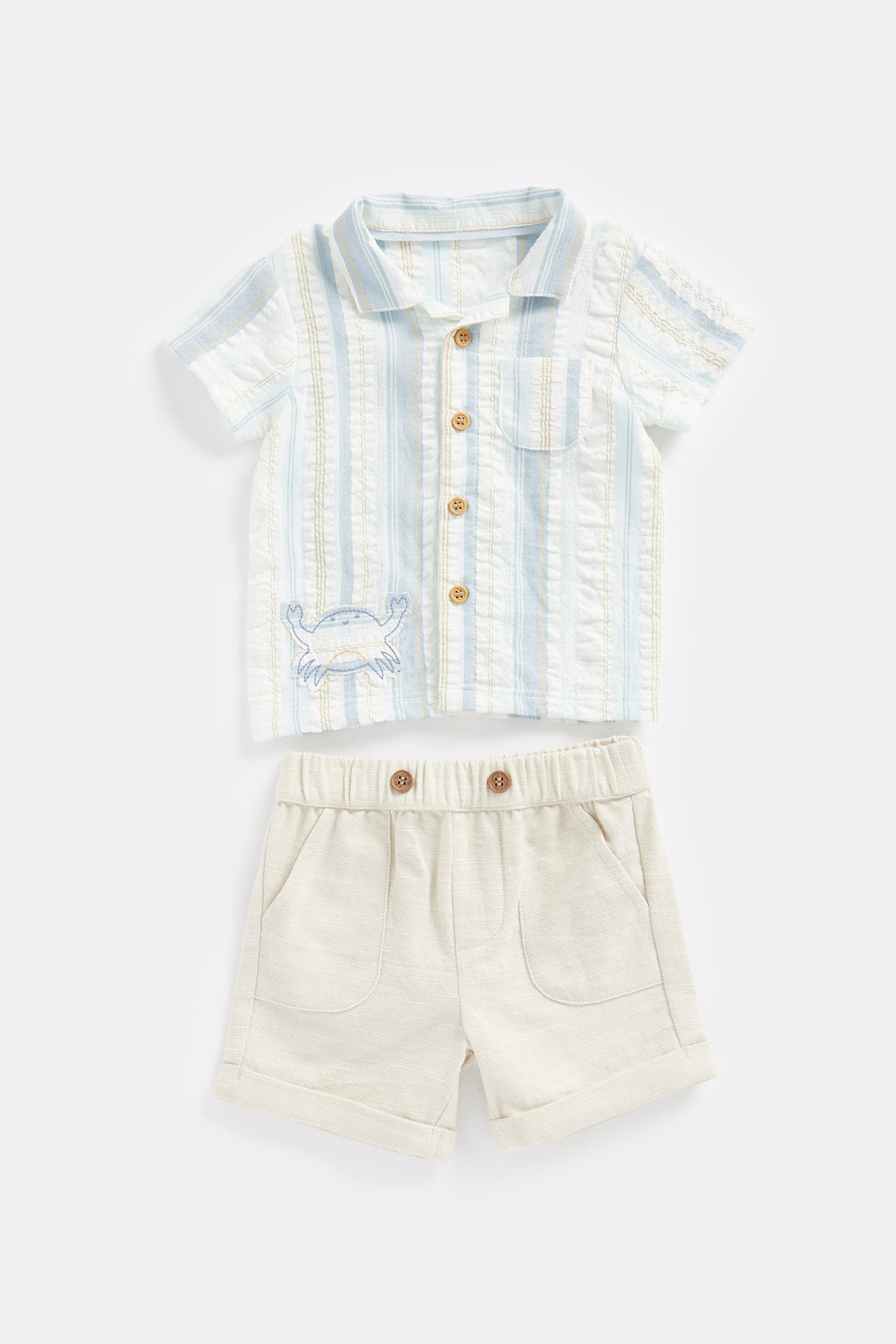 Newborn Boy Pure Shores Shirt & Shorts Set