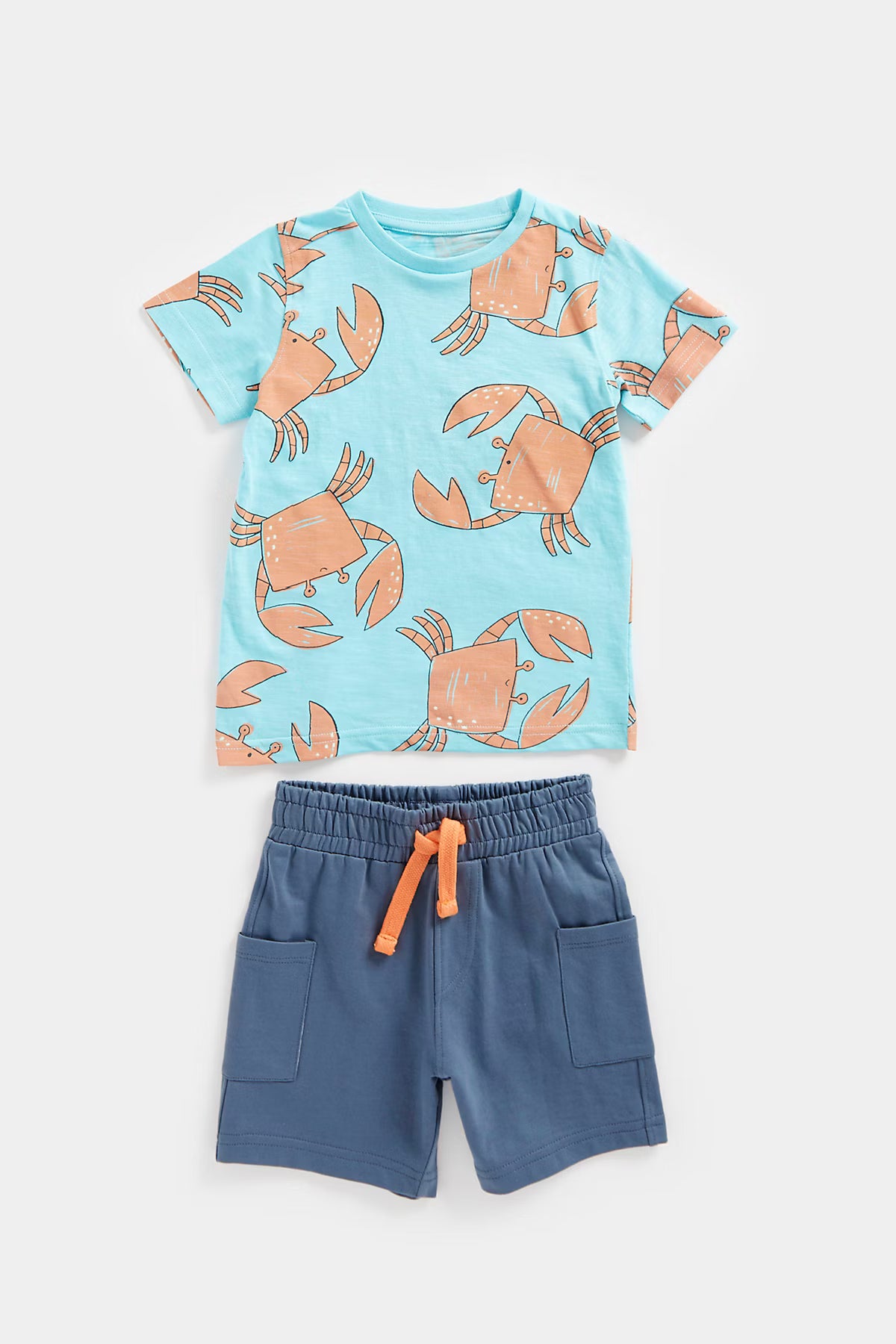 Mini Boys Vintage Lens Tee & Shorts Crab Aop