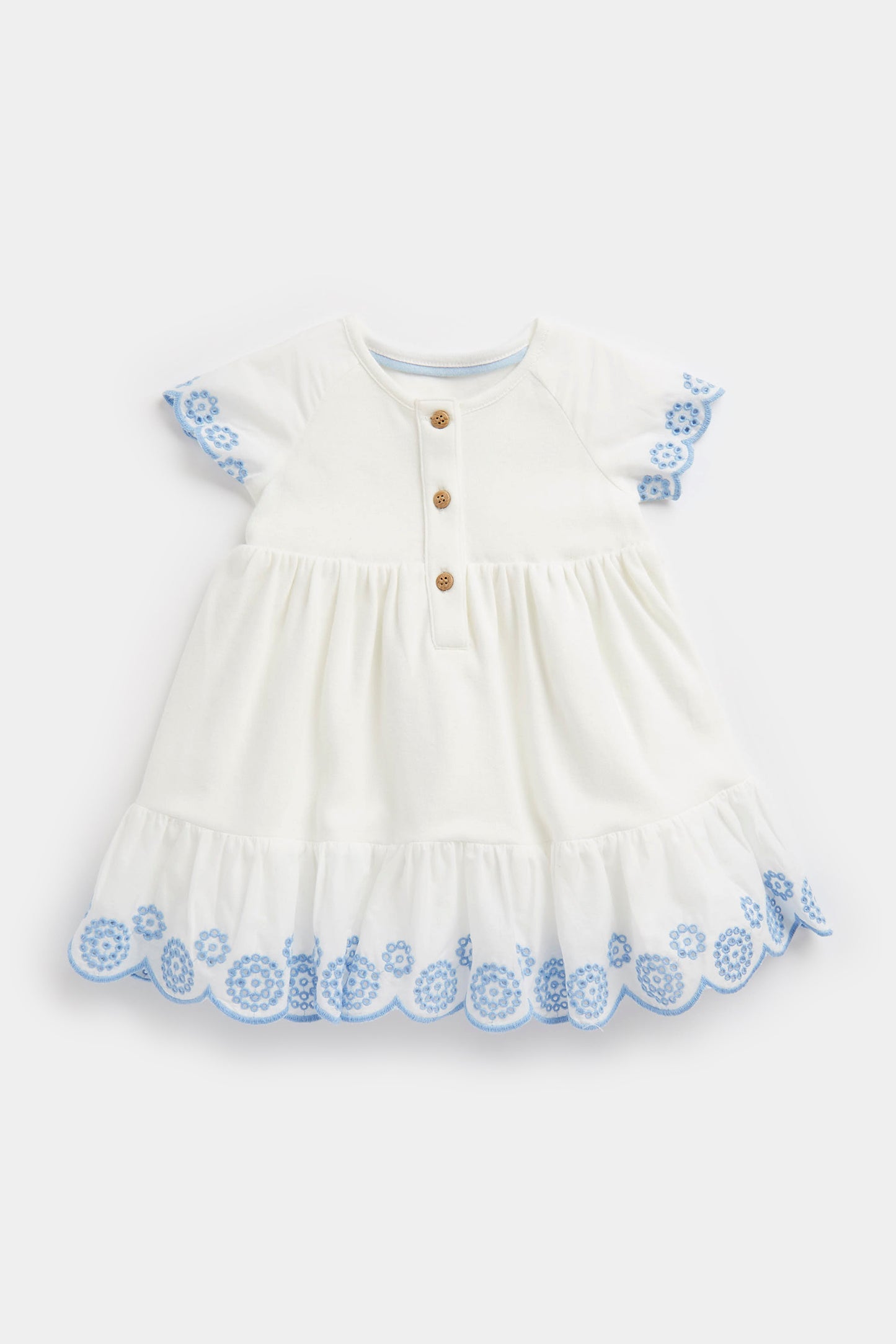 Newborn Girl Pretty Cove Woven Broderie Dress