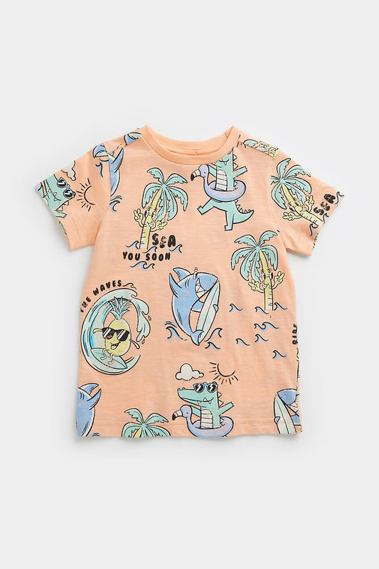 Mini Boys Beachshop Orange Tee
