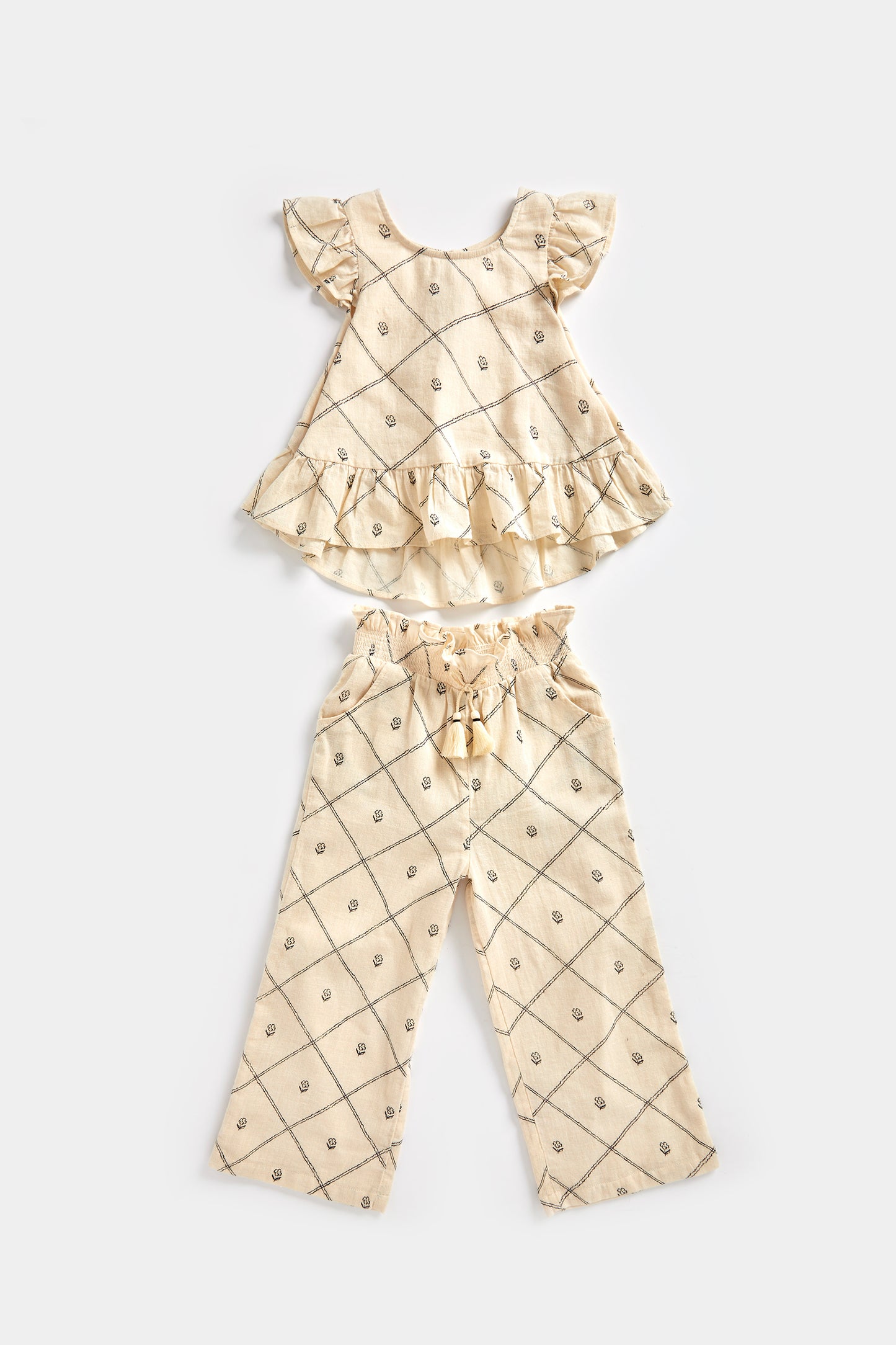 Wide-Leg Trousers and Top Set