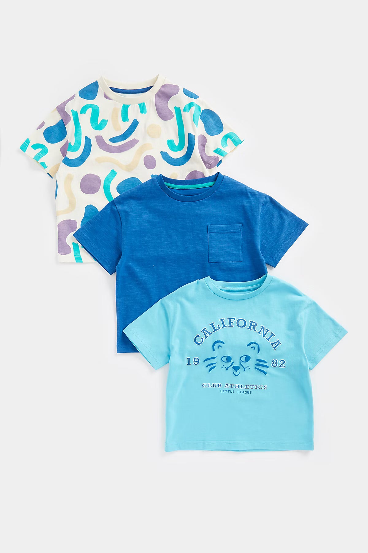 Mini Boy Plum Spring 3Pk Tee