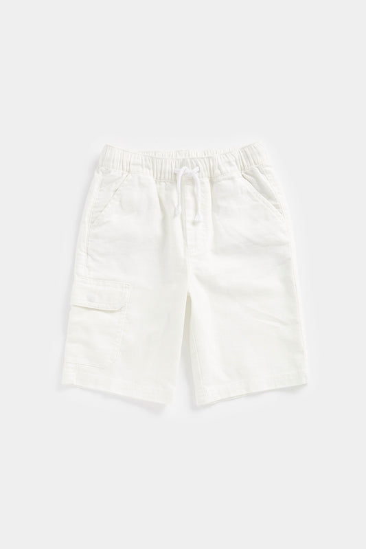 White Utility Shorts