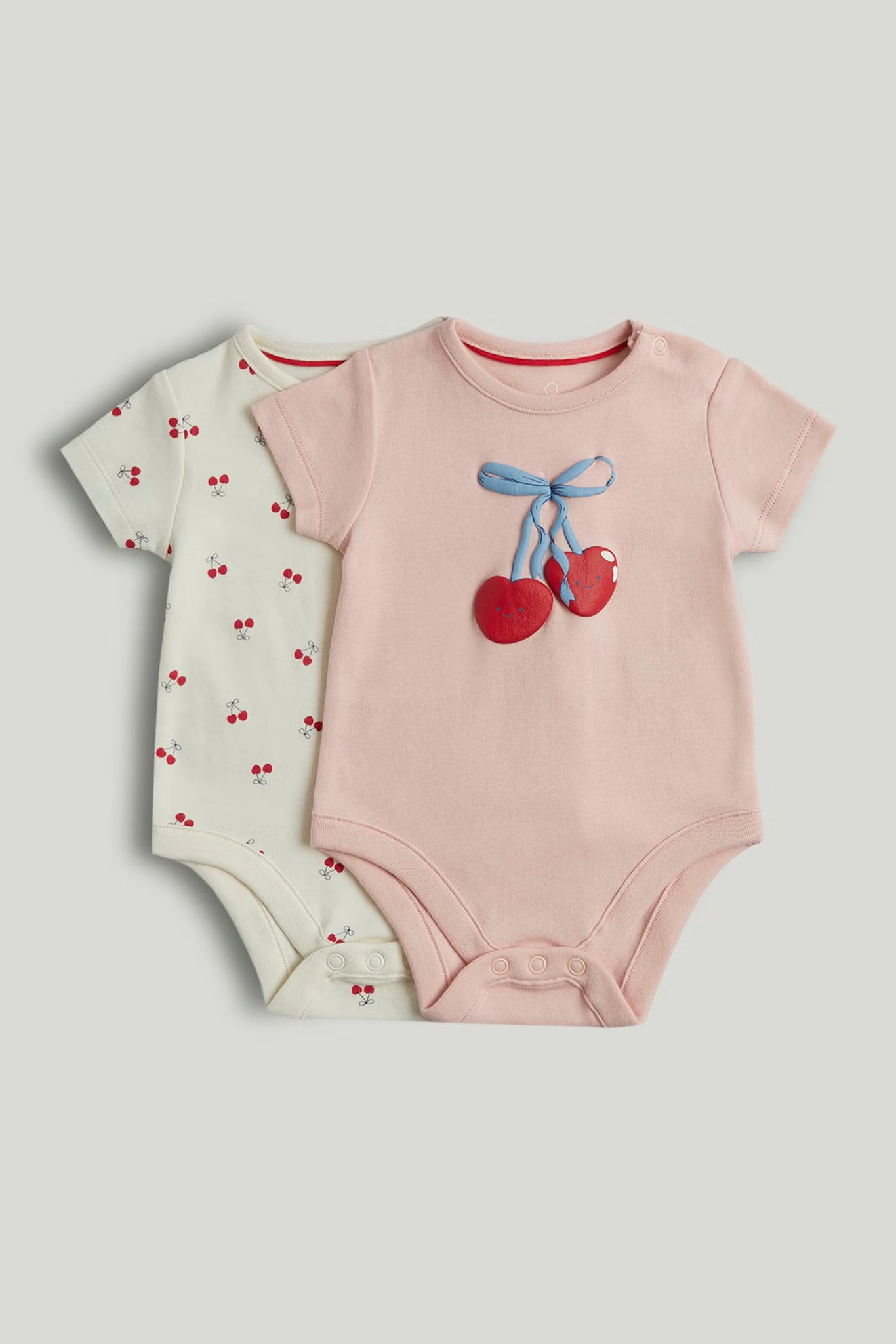 2 Pack Cherry Short-Sleeved Bodysuits