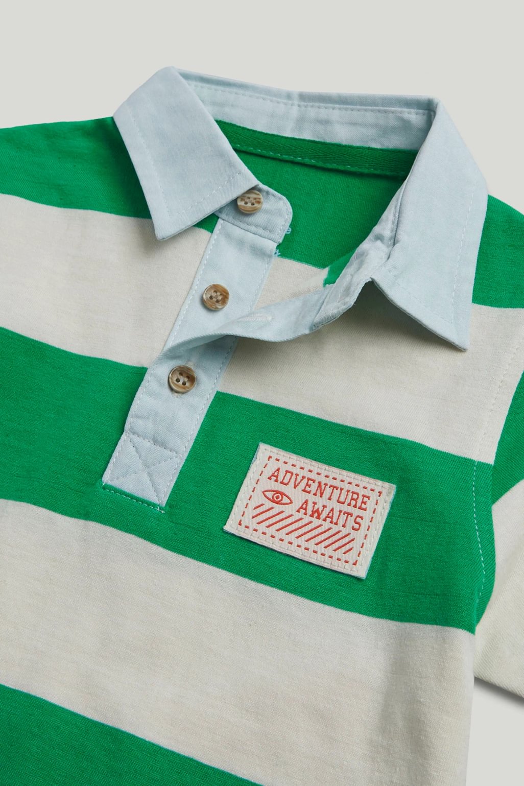 Green Striped Polo Shirt