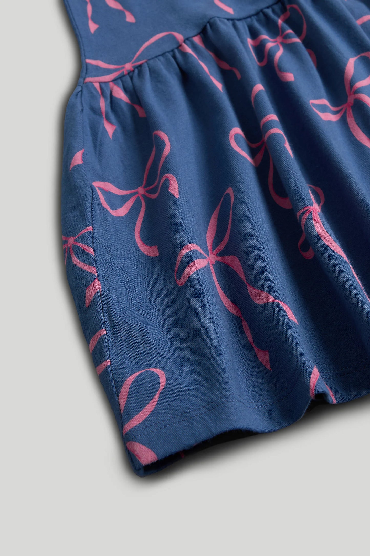 Navy Bows Jersey Dress