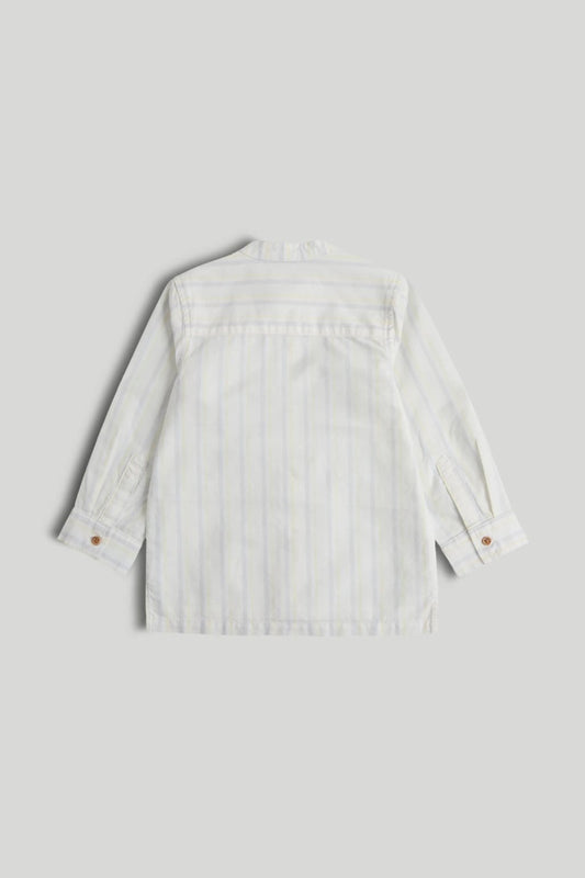 Striped Grandad Shirt and Shorts Outfit
