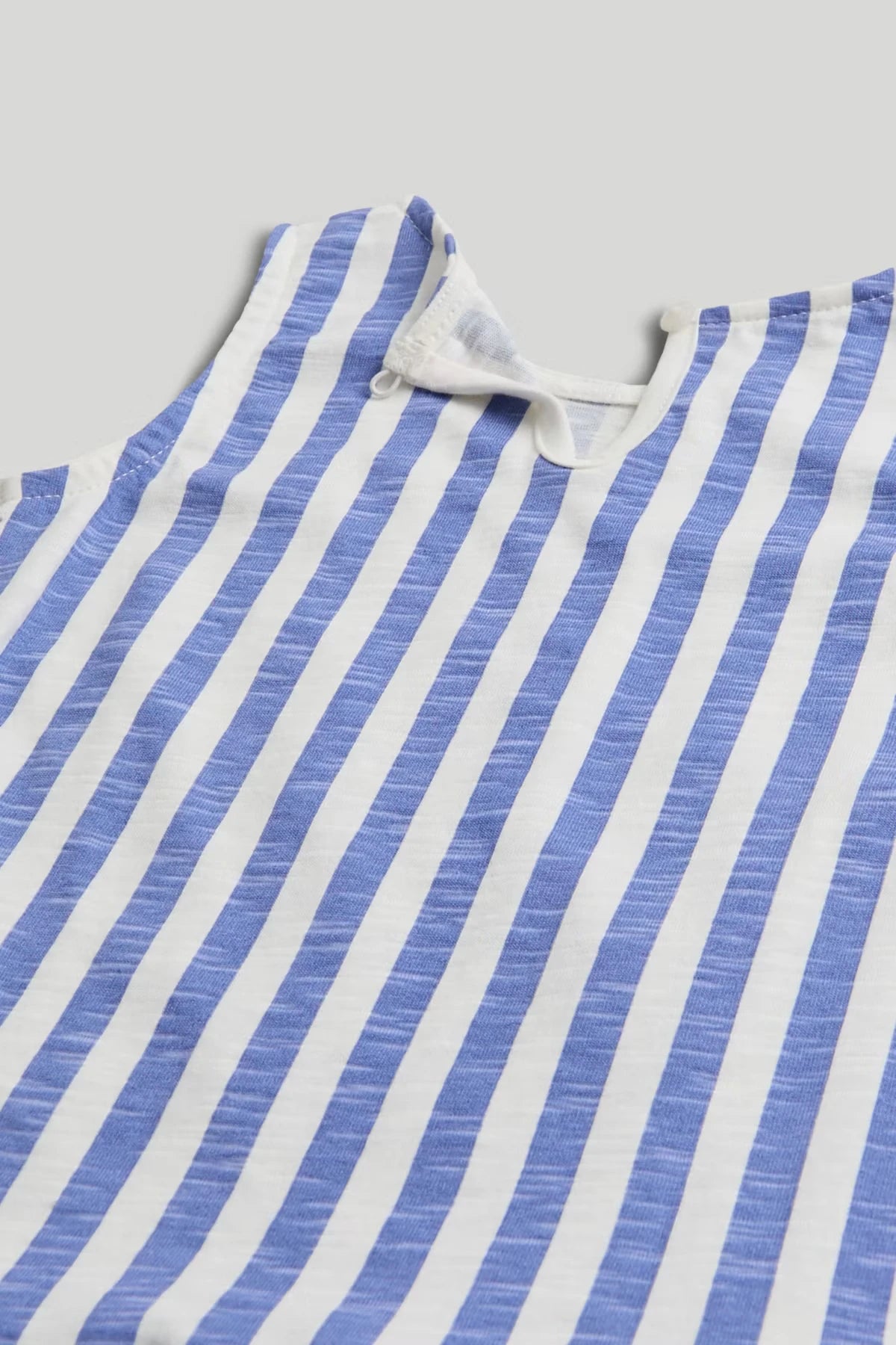 Blue Striped Frill Dress