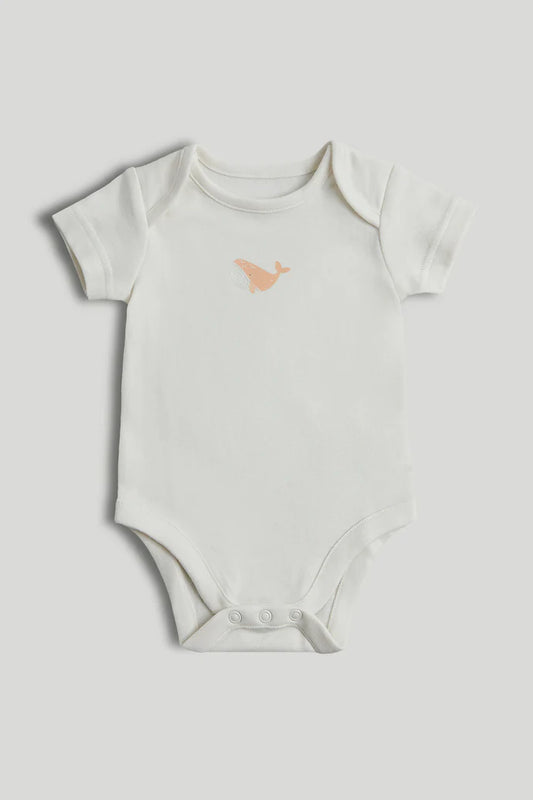 5 Pack Whales Short-Sleeved Bodysuits
