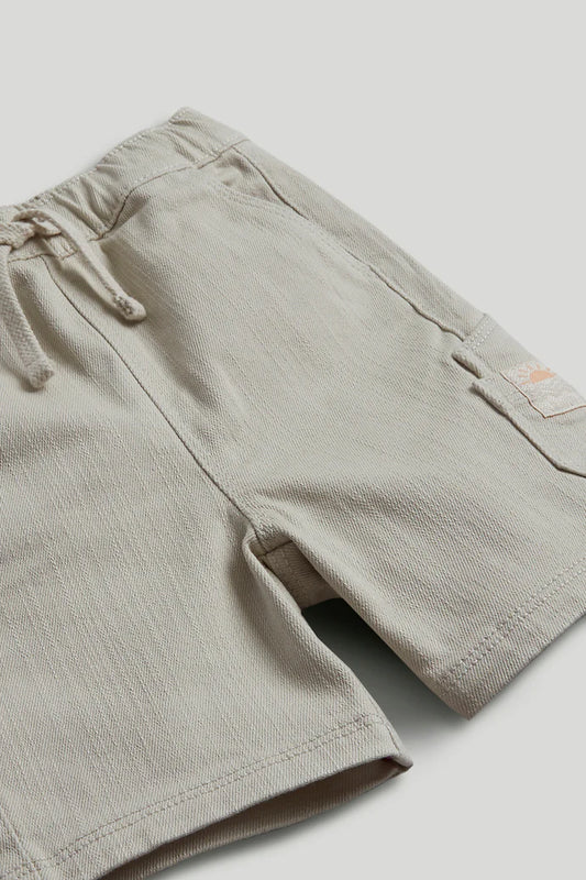 Stone Cotton Shorts