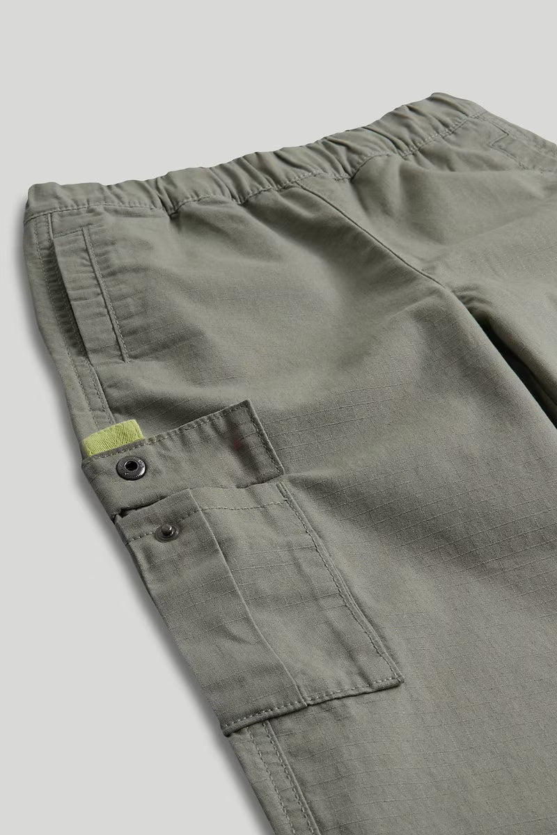 Green Ripstop Cargo Trousers