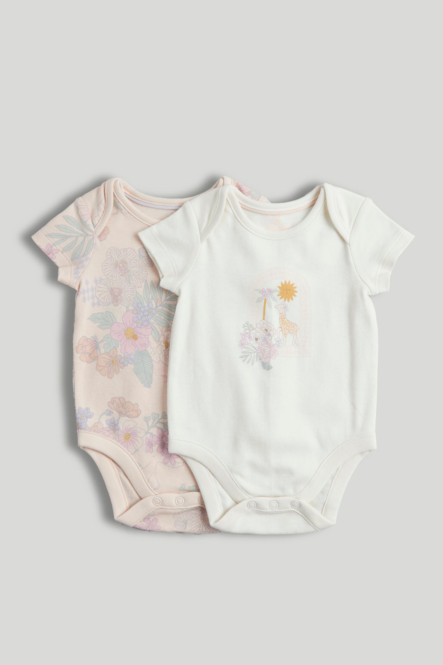 2 Pack Safari Short-Sleeved Bodysuits