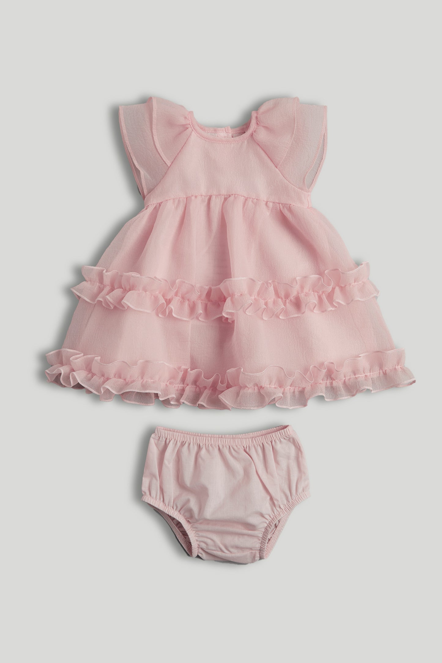 Peach Occasion Dress And Knickers Outfit