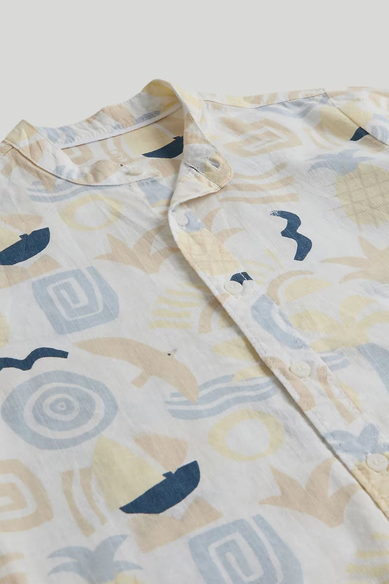 Printed Grandad Shirt