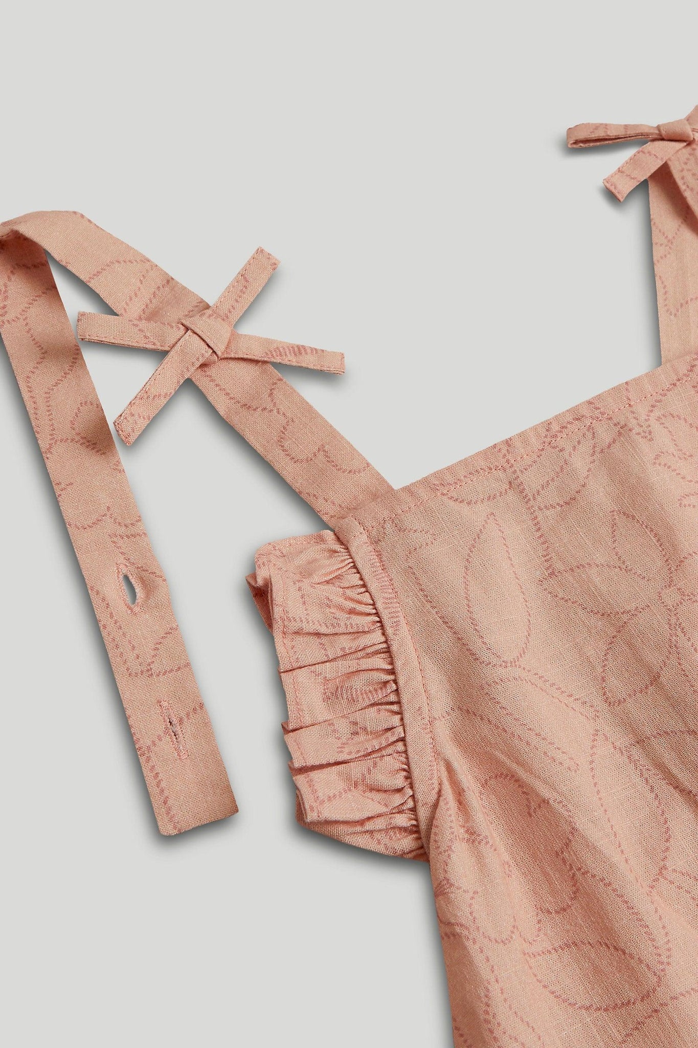 Peach Dungarees and T-Shirt Outfit