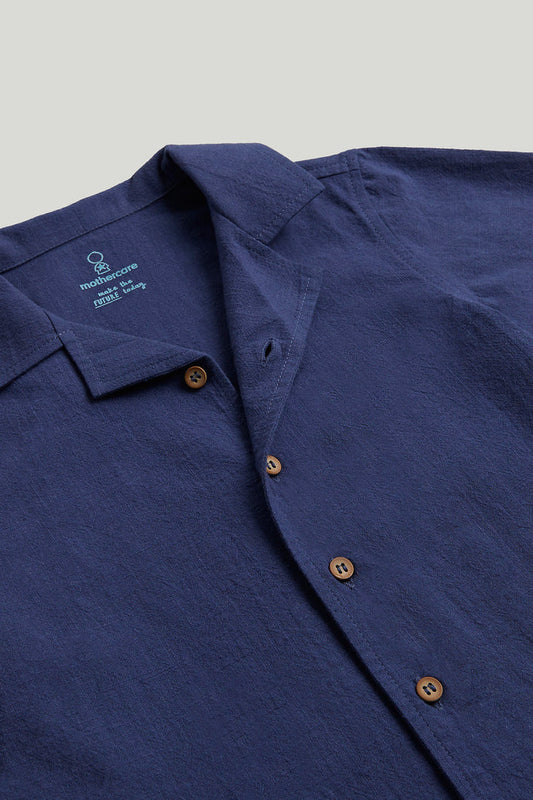 Blue Embroidered Shirt
