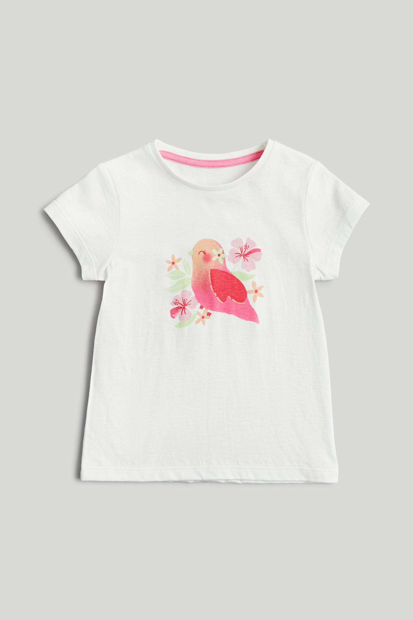 White Tropical Bird T-Shirt