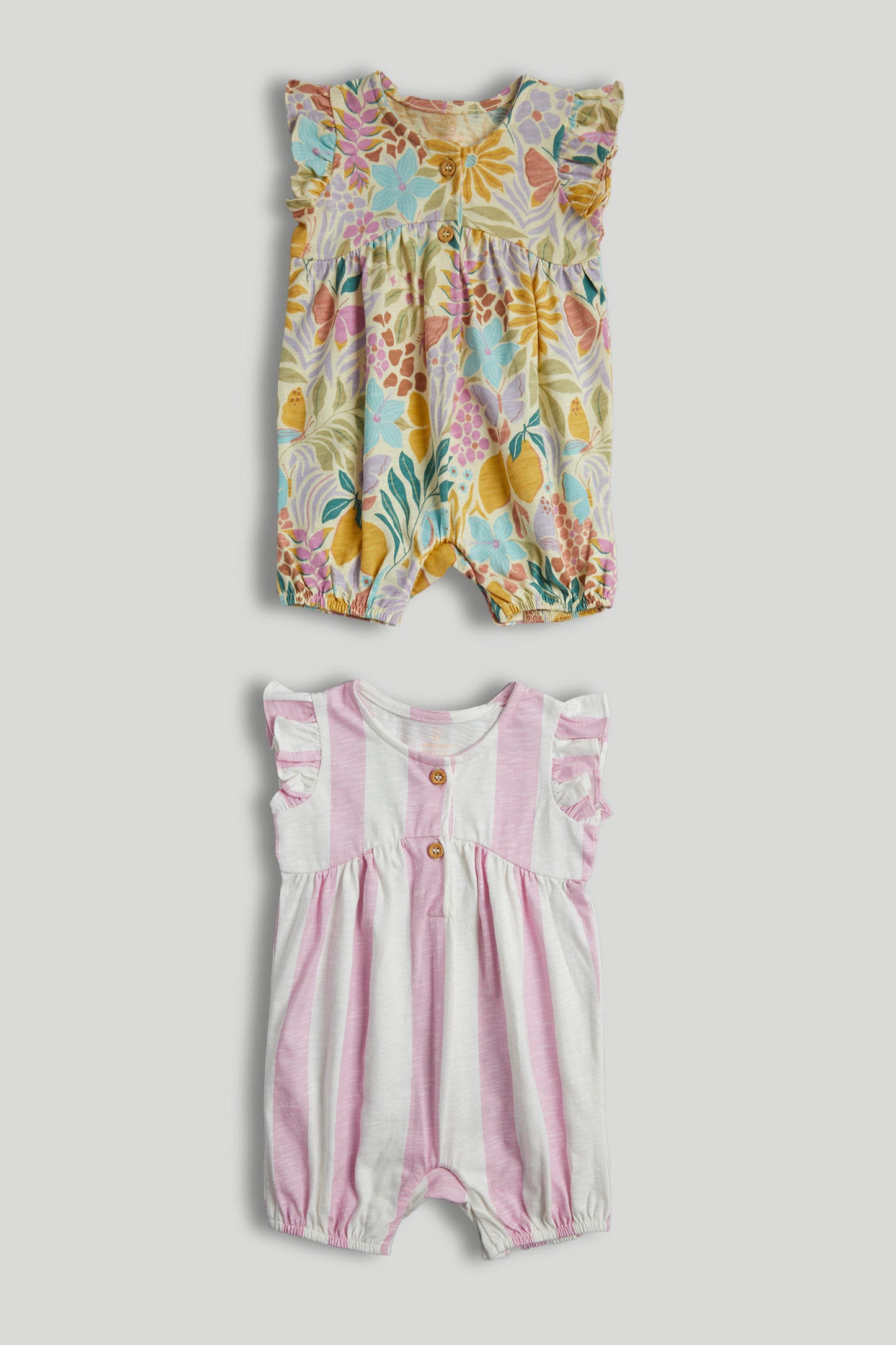 2 Pack Frill Rompers