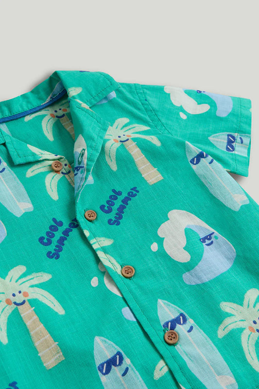 Beach Shirt and Shorts Outfit