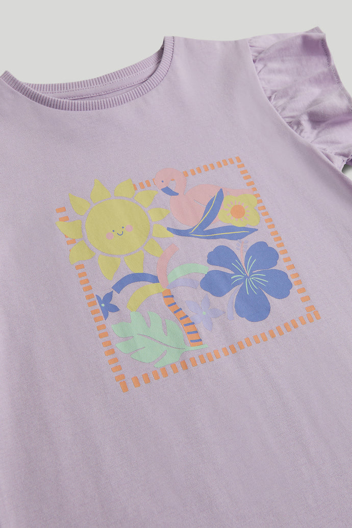 Lilac Tropical T-Shirt