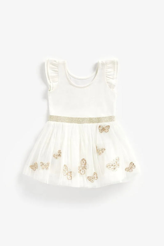 Gold Butterfly Twofer Dress