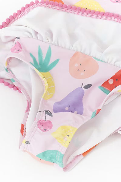Tutti Frutti Skirted Swimsuit in Pink