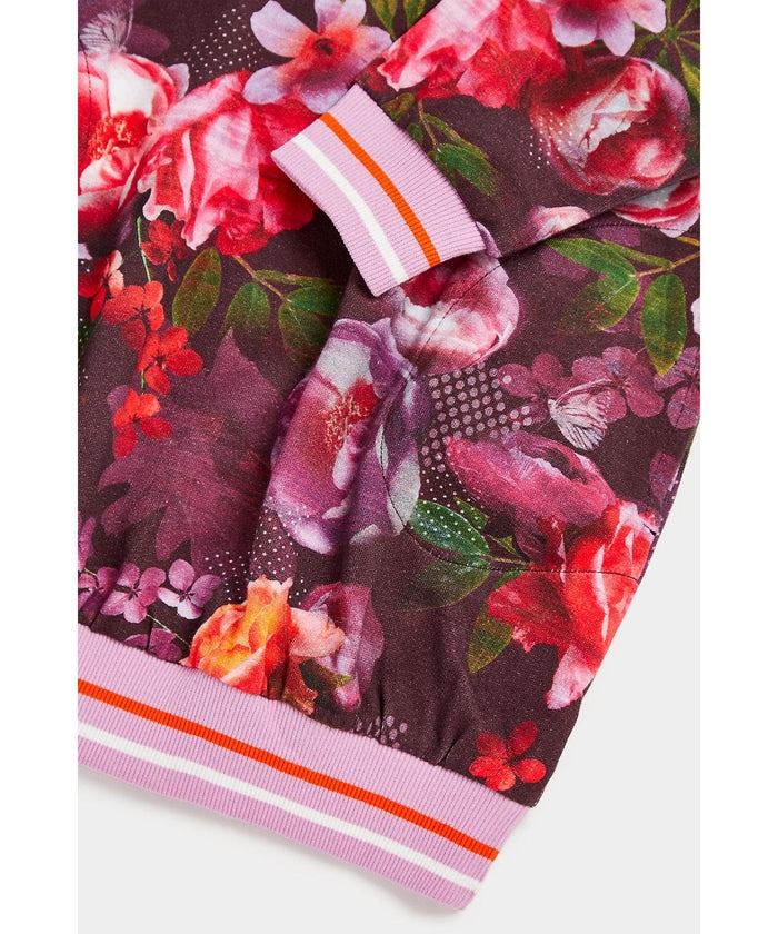 Floral Tape Covered Neck Seam Dress