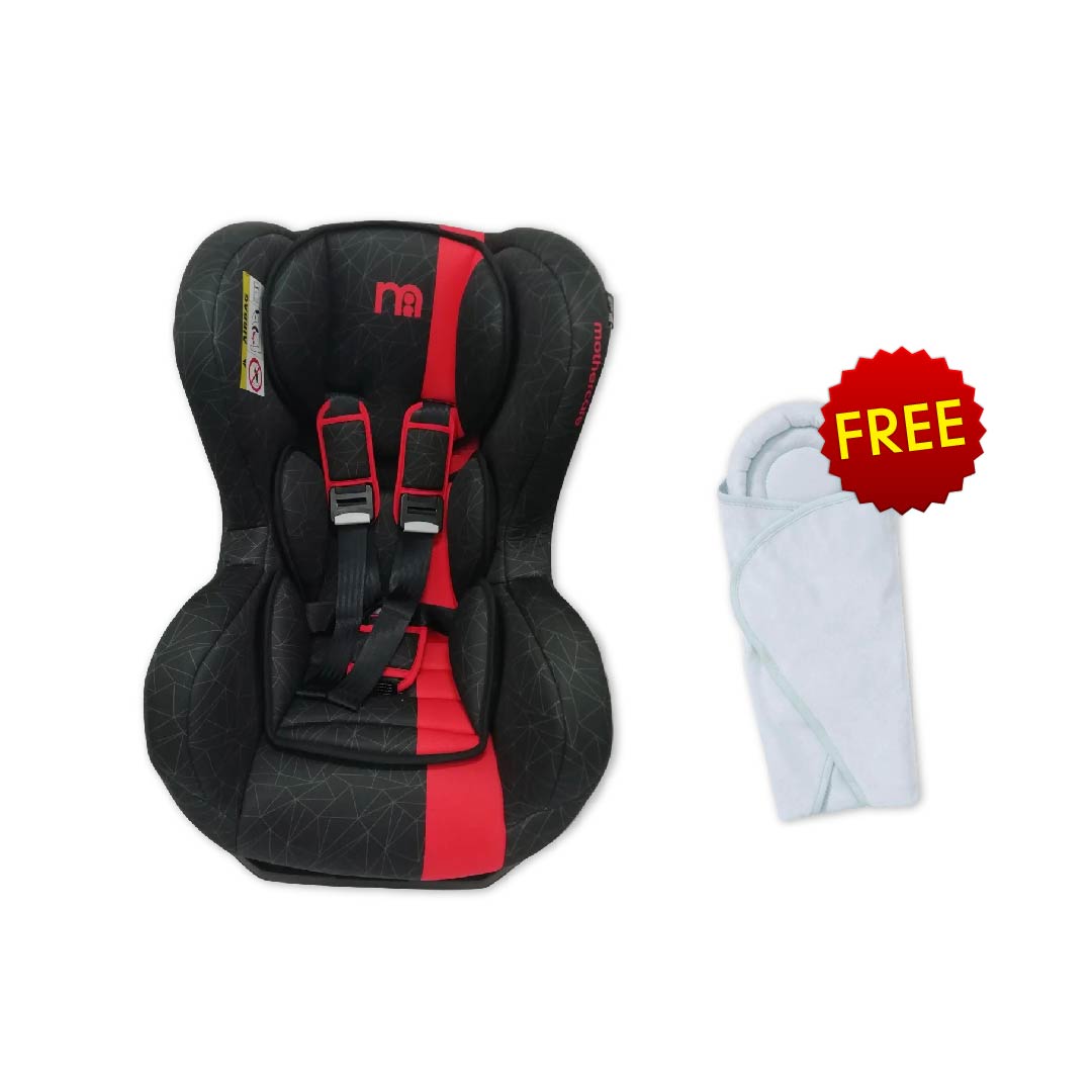 Carseat Forward facing Sport Red Geo with Essentials Snuggle Pod Cream/Pink or Blue
