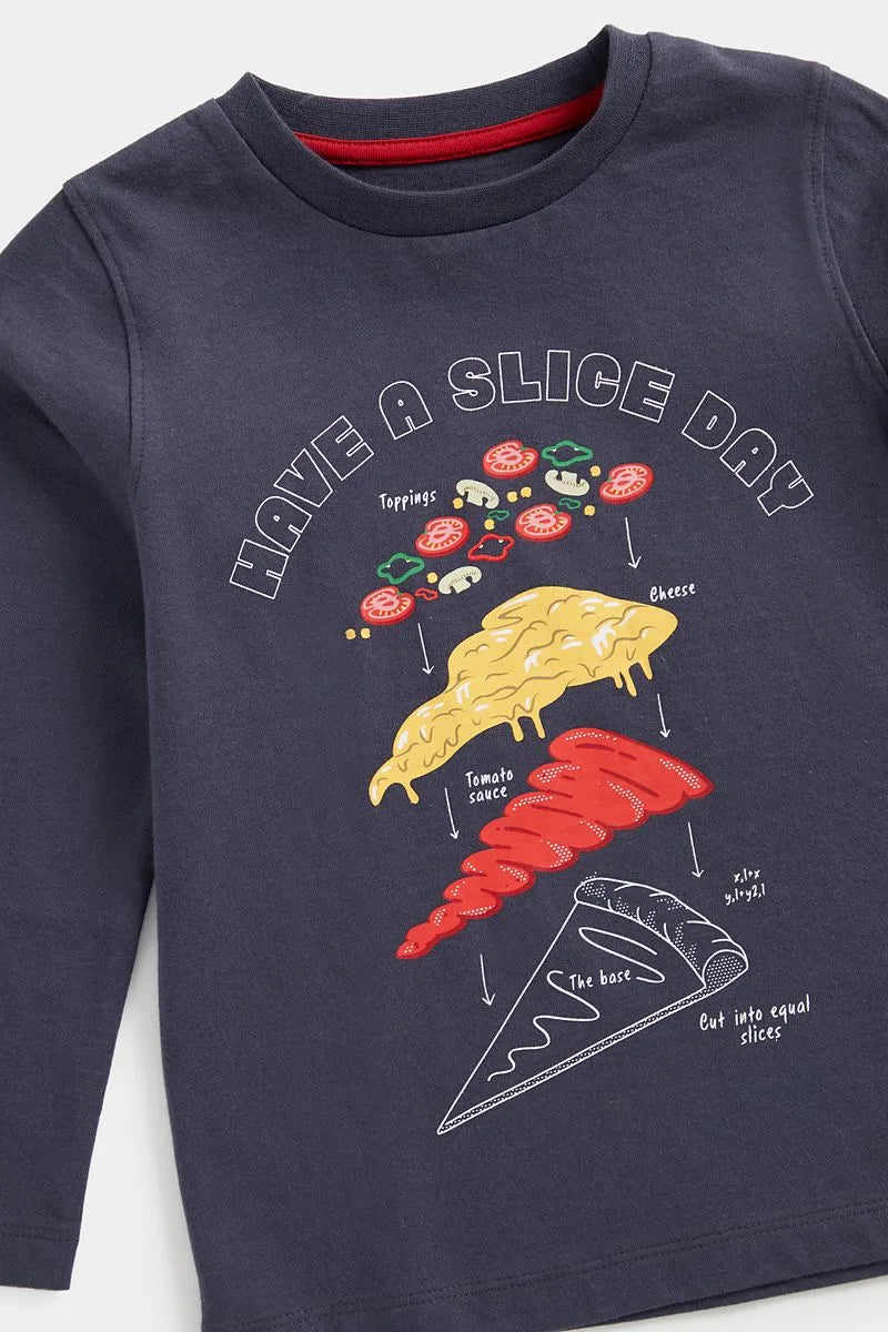 Pizza Long-Sleeved Graphic T-Shirt