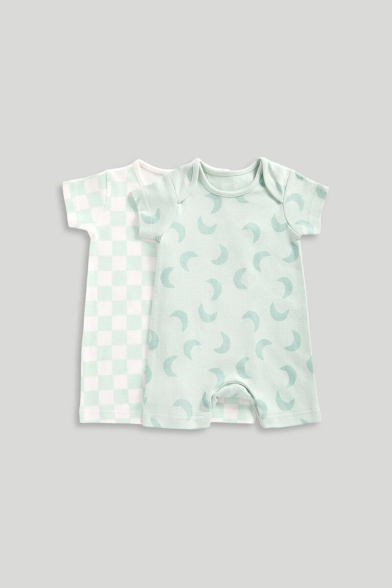 Checked Rompers - 2 Pack