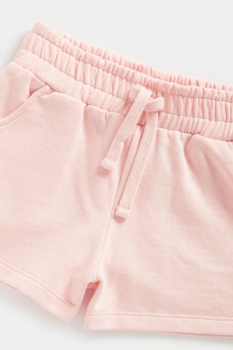Pink Sweat Top And Shorts Set