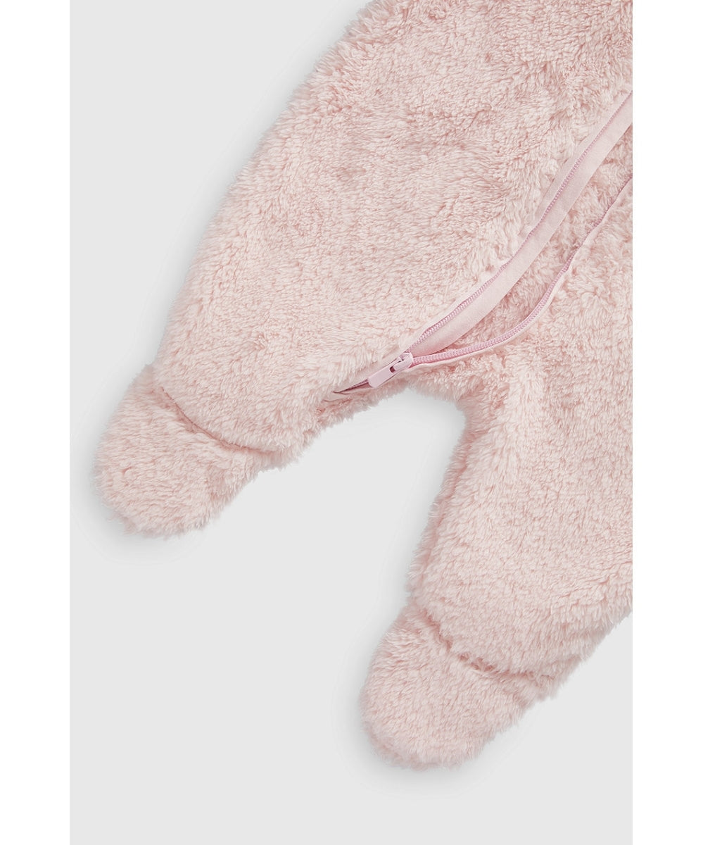 Pink Fluffy Fleece All-in-One