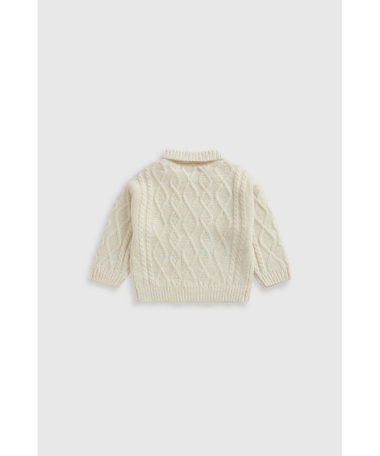 Embroidered Cable Knit Jumper
