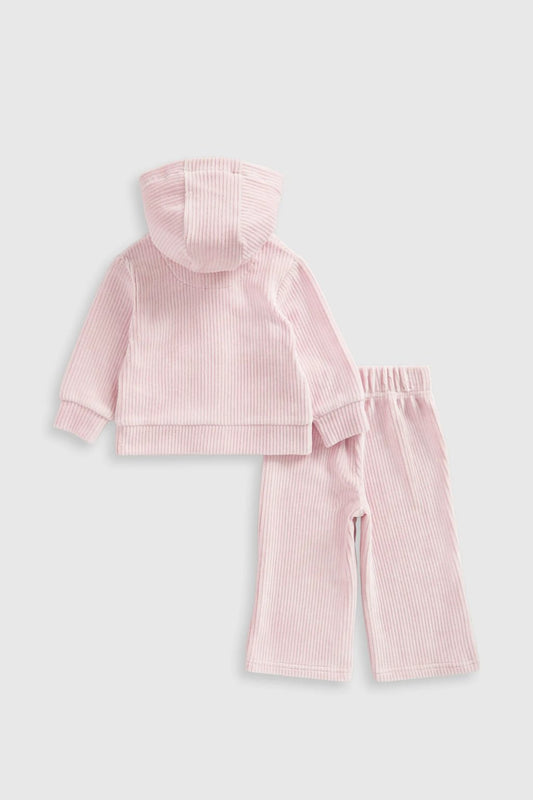 Lilac Ribbed Velour Jog Set