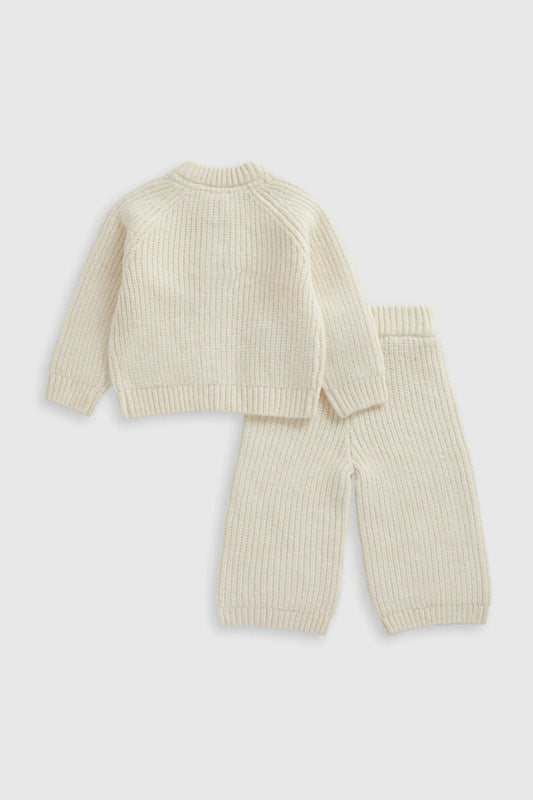 Knitted Cardigan and Trousers Set