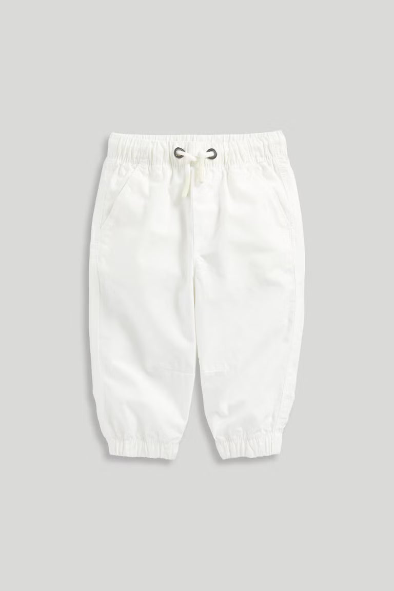 Mini Boys Core Essentials White Pull On Trouser